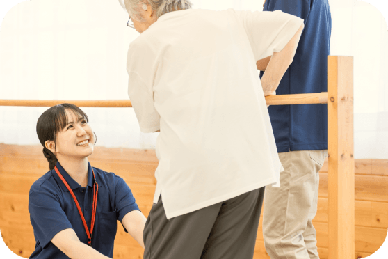 スタッフと利用者様の様子