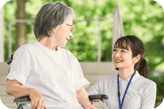 スタッフと利用者さんの様子