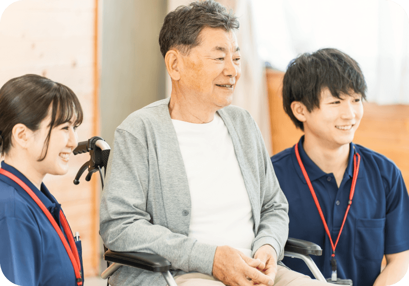 スタッフと利用者様の様子