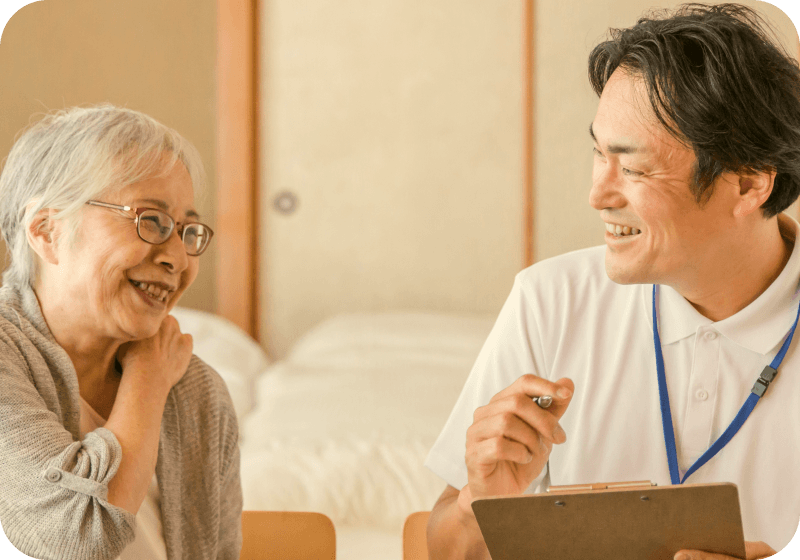 スタッフと利用者様の様子